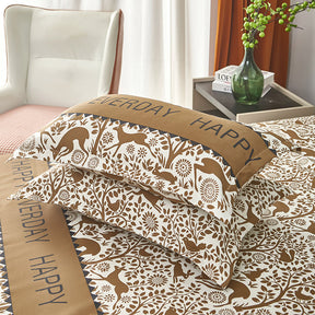 Roupa de Cama de Luxo Completa em Algodão 4 pçs